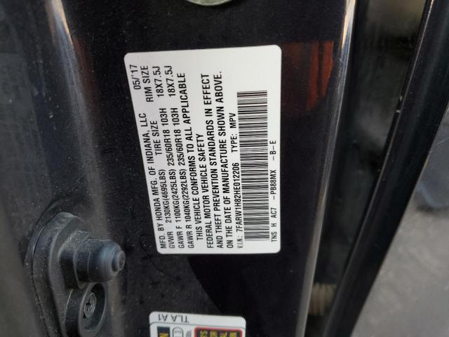 Photo 14 from auction – 2017 HONDA CR-V EXL with VIN 7FARW1H82HE012206