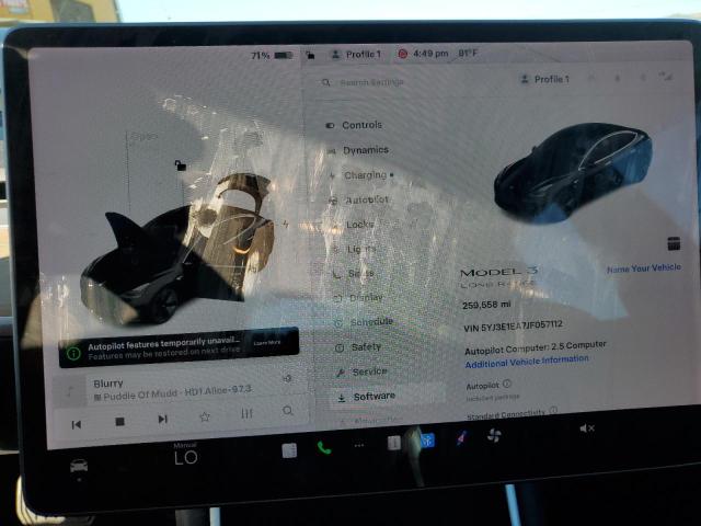 Photo 9 from auction – 2018 TESLA MODEL 3 with VIN 5YJ3E1EA7JF057112
