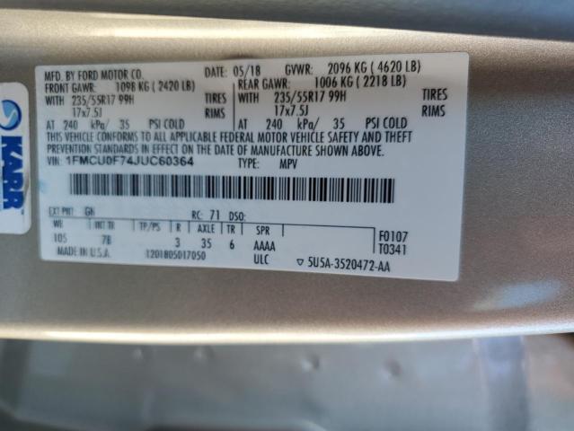 Photo 14 from auction – 2018 FORD ESCAPE S with VIN 1FMCU0F74JUC60364