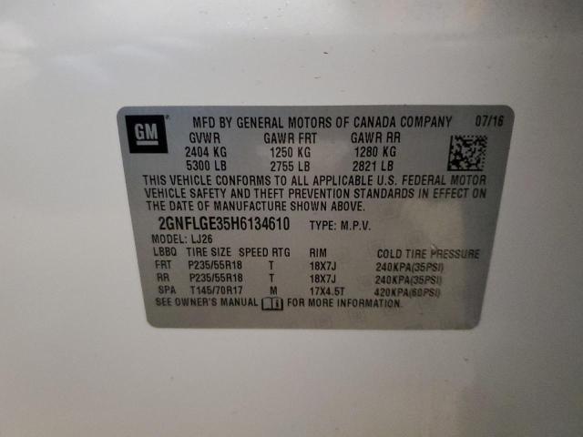 Photo 14 from auction – 2017 CHEVROLET EQUINOX PR with VIN 2GNFLGE35H6134610