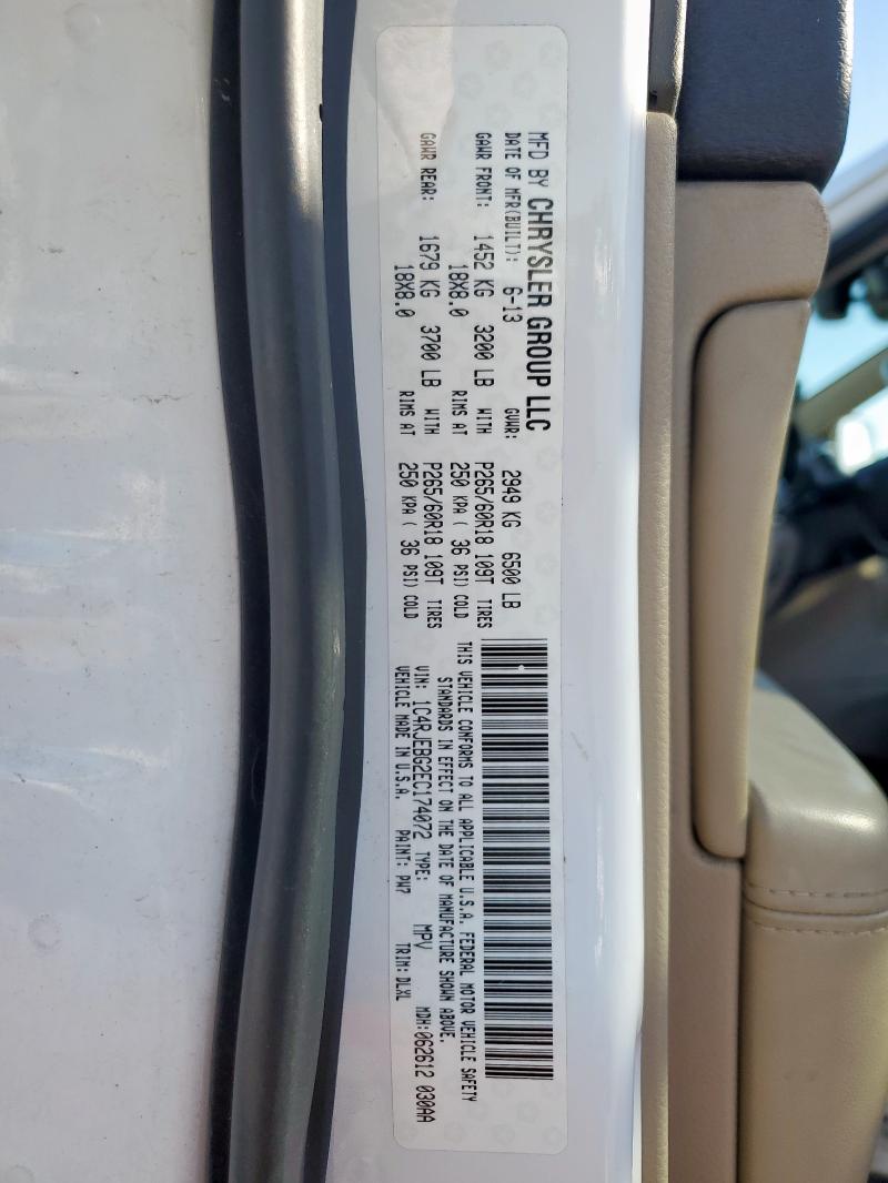 Photo 14 from auction – 2014 JEEP GRAND CHER with VIN 1C4RJEBG2EC174072