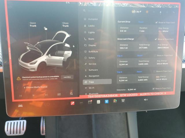 Photo 9 from auction – 2025 TESLA MODEL Y with VIN 7SAYGDEF0SA348436