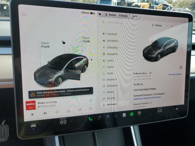 Photo 9 from auction – 2018 TESLA MODEL 3 with VIN 5YJ3E1EB8JF116693