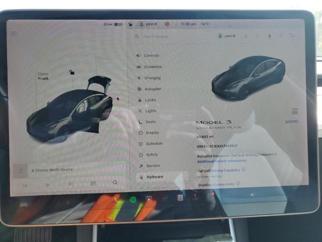 Photo 9 from auction – 2020 TESLA MODEL 3 with VIN 5YJ3E1EAXLF614937