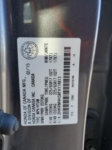 Photo 14 from auction – 2015 HONDA CR-V EX with VIN 2HKRM4H58FH114813