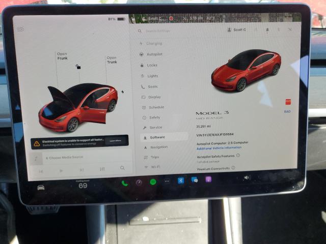 Photo 9 from auction – 2018 TESLA MODEL 3 with VIN 5YJ3E1EAXJF159584