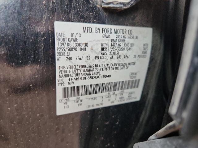 Photo 14 from auction – 2013 FORD EXPLORER L with VIN 1FM5K8F85DGC15040