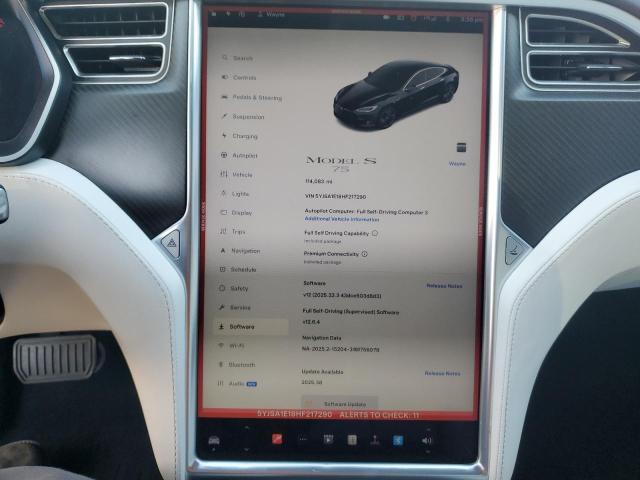 Photo 9 from auction – 2017 TESLA MODEL S with VIN 5YJSA1E18HF217290
