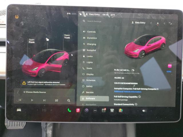 Photo 9 from auction – 2021 TESLA MODEL 3 with VIN 5YJ3E1EA0MF991584