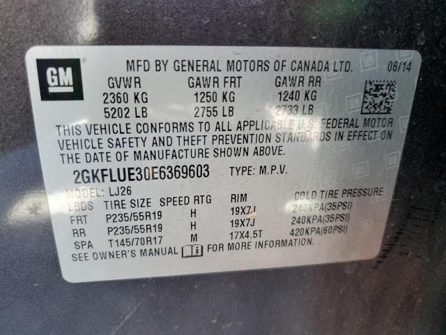 Photo 14 from auction – 2014 GMC TERRAIN DE with VIN 2GKFLUE30E6369603
