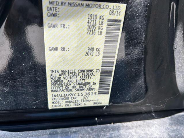 Photo 10 from auction – 2015 NISSAN ALTIMA 2.5 with VIN 1N4AL3AP2FC153615