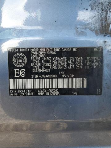 Photo 14 from auction – 2010 TOYOTA RAV4 with VIN 2T3BF4DV2AW026004