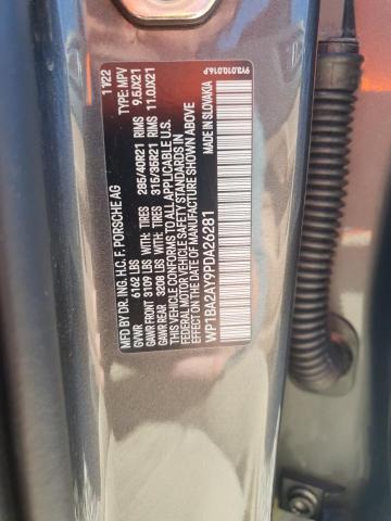Photo 14 from auction – 2023 PORSCHE CAYENNE CO with VIN WP1BA2AY9PDA26281