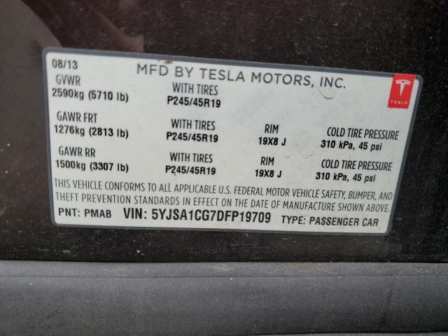 Photo 14 from auction – 2013 TESLA MODEL S with VIN 5YJSA1CG7DFP19709