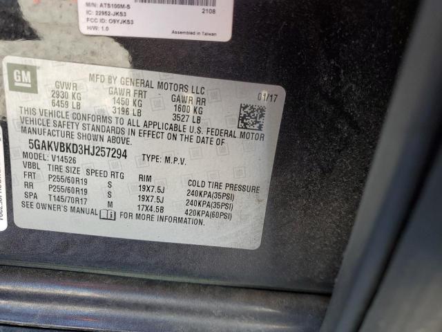 Photo 14 from auction – 2017 BUICK ENCLAVE with VIN 5GAKVBKD3HJ257294