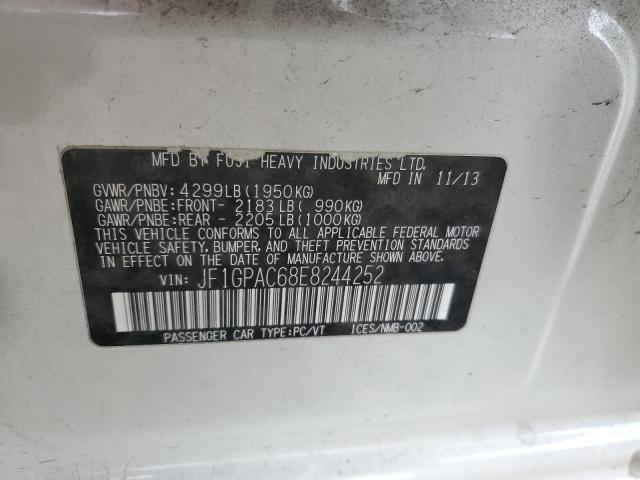 Photo 14 from auction – 2014 SUBARU IMPREZA PREMIUM with VIN JF1GPAC68E8244252