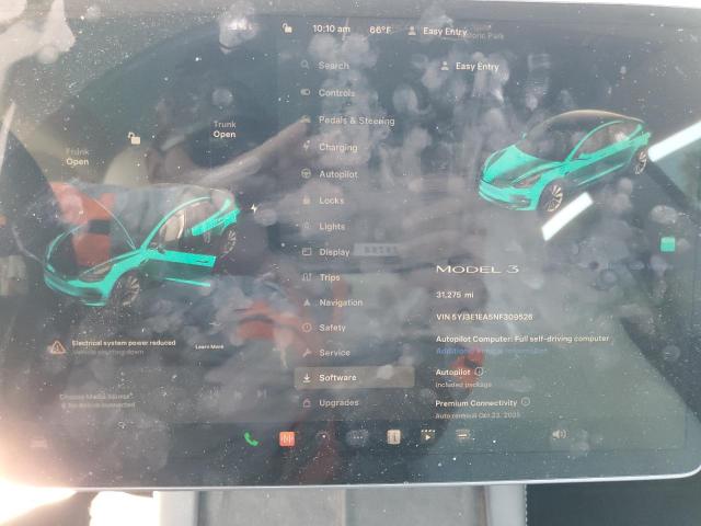 Photo 9 from auction – 2022 TESLA MODEL 3 with VIN 5YJ3E1EA5NF309526