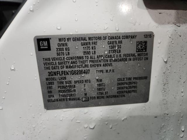 Photo 14 from auction – 2016 CHEVROLET EQUINOX LT with VIN 2GNFLFEK1G6206497