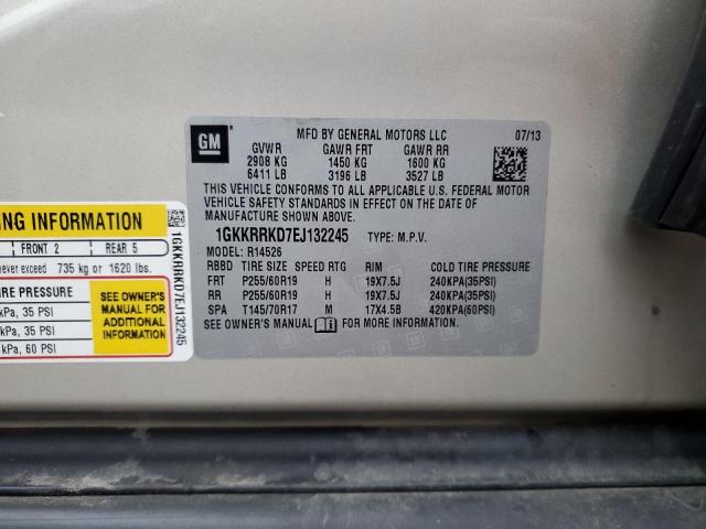 Photo 14 from auction – 2014 GMC ACADIA SLT with VIN 1GKKRRKD7EJ132245