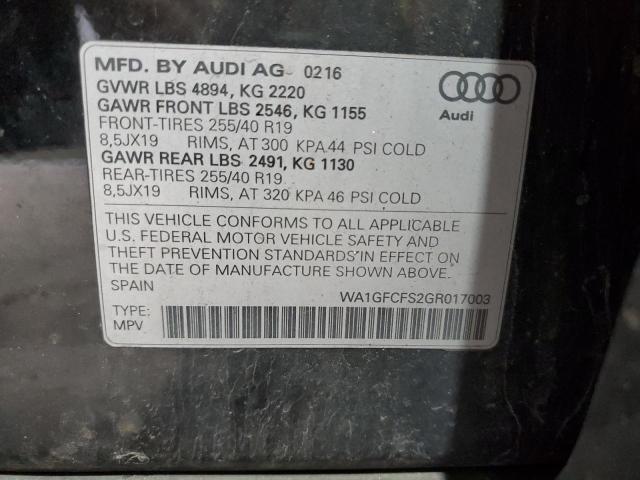 Photo 14 from auction – 2016 AUDI Q3 PRESTIG with VIN WA1GFCFS2GR017003