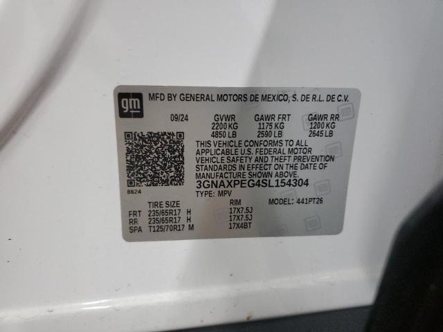 Photo 14 from auction – 2025 CHEVROLET EQUINOX LT with VIN 3GNAXPEG4SL154304