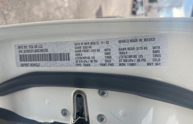 Photo 10 from auction – 2022 RAM 3500 LONGH with VIN 3C63R3FL8NG396792