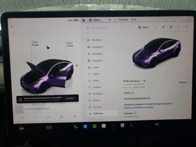 Photo 9 from auction – 2023 TESLA MODEL Y with VIN 7SAYGDEE0PA052475