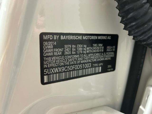 Photo 10 from auction – 2015 BMW X3 XDRIVE2 with VIN 5UXWX9C50F0D51003