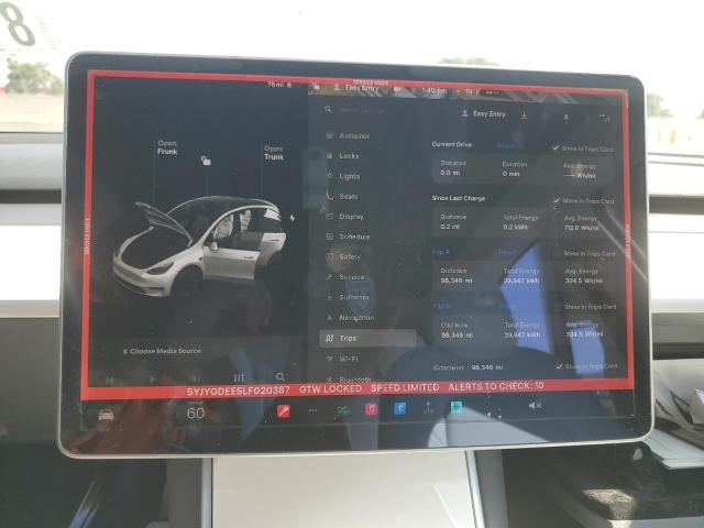 صورة رقم 9 من المزاد - 2020 TESLA MODEL Y مع VIN 5YJYGDEE5LF020387