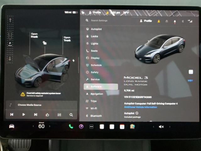 Photo 9 from auction – 2024 TESLA MODEL 3 with VIN 5YJ3E1EB0RF743061