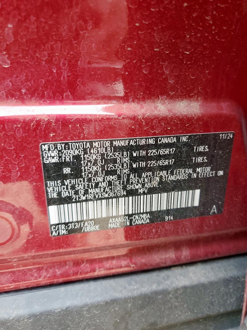 Photo 14 from auction – 2025 TOYOTA RAV4 XLE with VIN 2T3W1RFVXSW367694