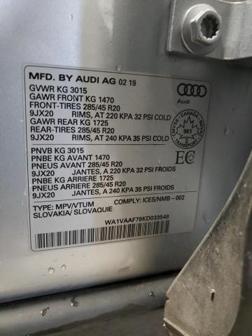Photo 14 from auction – 2019 AUDI Q7 PRESTIG with VIN WA1VAAF79KD033548