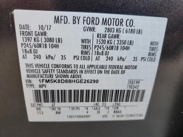 Foto 14 de la subasta – 2017 FORD EXPLORER X con VIN 1FM5K8D88HGE26290
