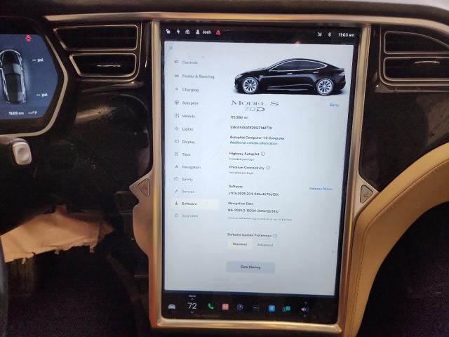 Photo 9 from auction – 2016 TESLA MODEL S with VIN 5YJSA1E29GF142770