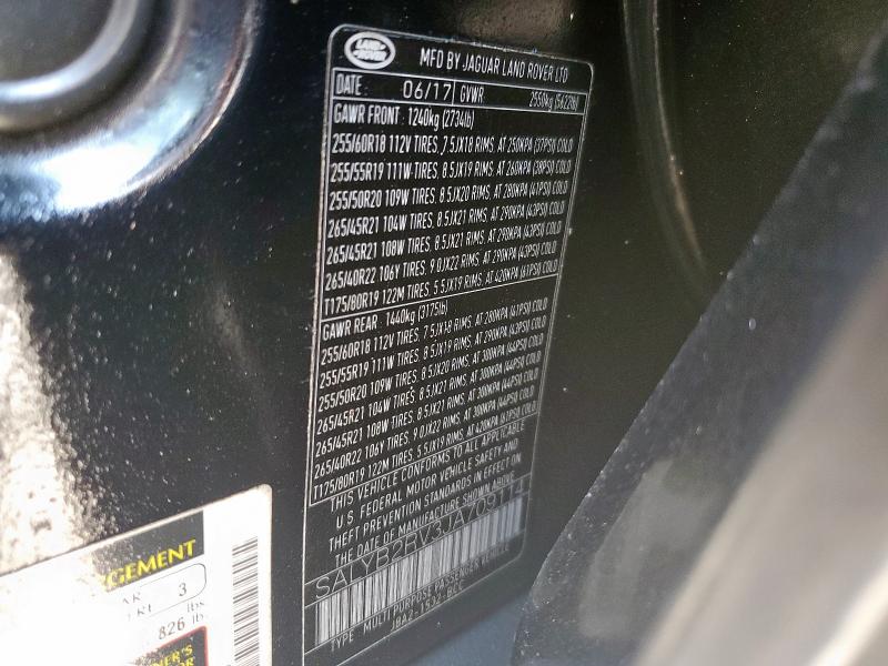Photo 14 from auction – 2018 LAND ROVER RANGE ROVE with VIN SALYB2RV3JA709114