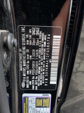 Photo 14 from auction – 2015 KIA SORENTO with VIN 5XYKW4A72FG580784