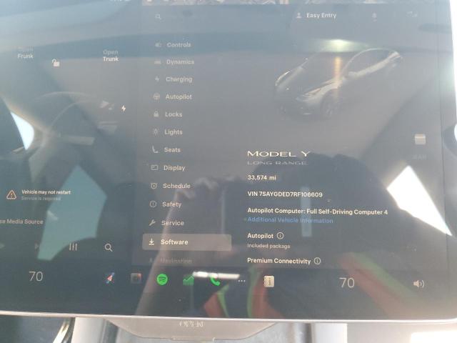 Photo 9 from auction – 2024 TESLA MODEL Y with VIN 7SAYGDED7RF106609
