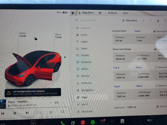 Photo 9 from auction – 2025 TESLA MODEL Y with VIN 7SAYGDEE3SF284127
