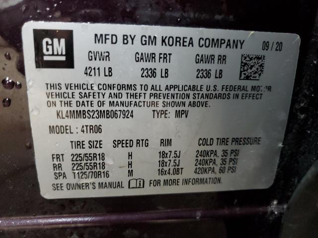 Photo 14 from auction – 2021 BUICK ENCORE GX with VIN KL4MMBS23MB067924