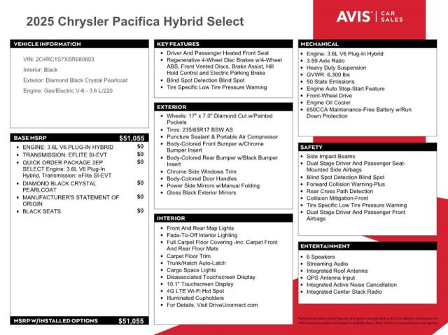 Foto 12 de la subasta – 2025 CHRYSLER PACIFICA H con VIN 2C4RC1S7XSR580803