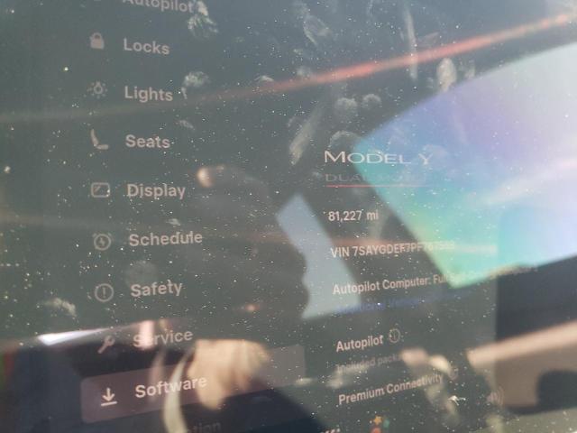 Photo 9 from auction – 2023 TESLA MODEL Y with VIN 7SAYGDEF7PF767569