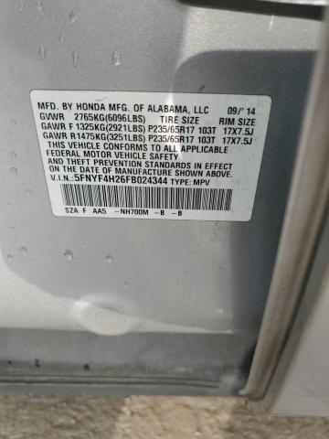 Photo 14 from auction – 2015 HONDA PILOT LX with VIN 5FNYF4H26FB024344