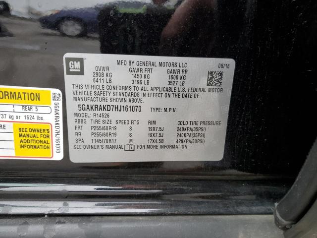 Photo 14 from auction – 2017 BUICK ENCLAVE with VIN 5GAKRAKD7HJ161070