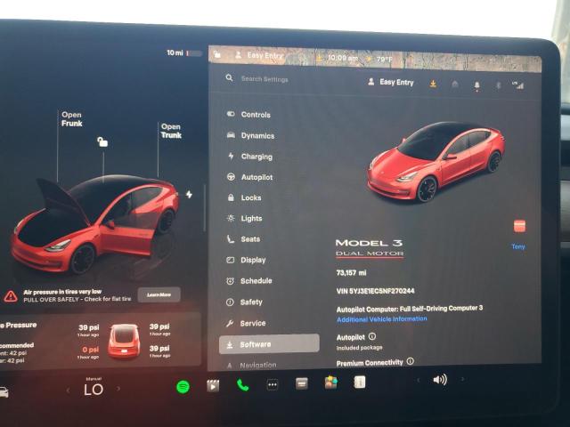 Photo 9 from auction – 2022 TESLA MODEL 3 with VIN 5YJ3E1EC5NF270244