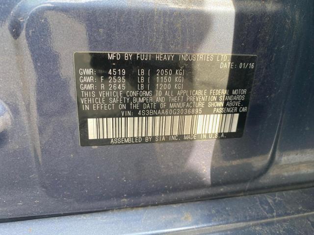 Photo 10 from auction – 2016 SUBARU LEGACY 2.5 with VIN 4S3BNAA60G3036895