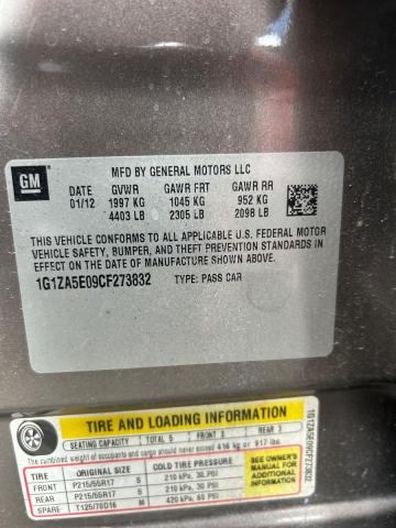 Photo 10 from auction – 2012 CHEV MALIBU LS with VIN 1G1ZA5E09CF273832