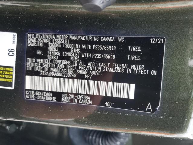 Photo 14 from auction – 2022 LEXUS RX 350 BAS with VIN 2T2AZMAA9NC230749