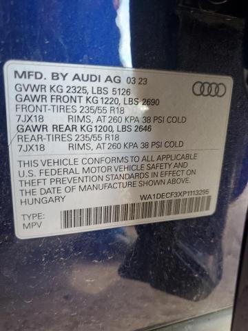 Photo 14 from auction – 2023 AUDI Q3 PREMIUM with VIN WA1DECF3XP1113295