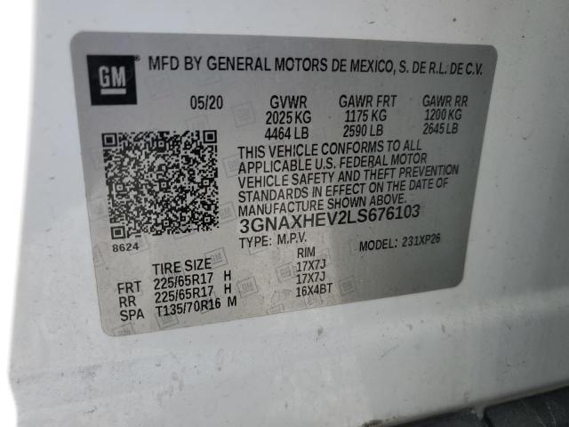 Photo 14 from auction – 2020 CHEVROLET EQUINOX LS with VIN 3GNAXHEV2LS676103