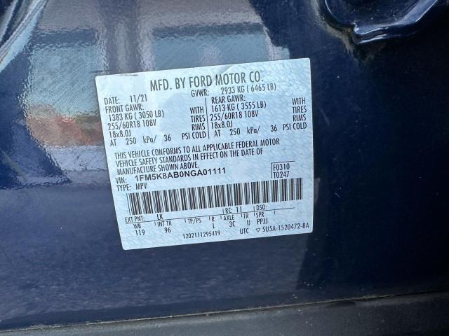 Photo 10 from auction – 2022 FORD EXPLORER P with VIN 1FM5K8AB0NGA01111